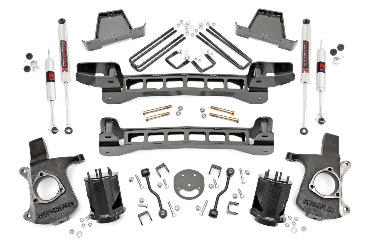 GMC Sierra 1500 Suspension Lift Kit - Rough Country - 6 Inch Lift Kit | M1 Shocks - '99-'06